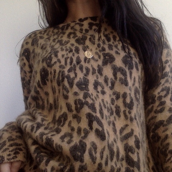Opening Ceremony Sweaters - Opening Ceremony cheetah print fur sweater